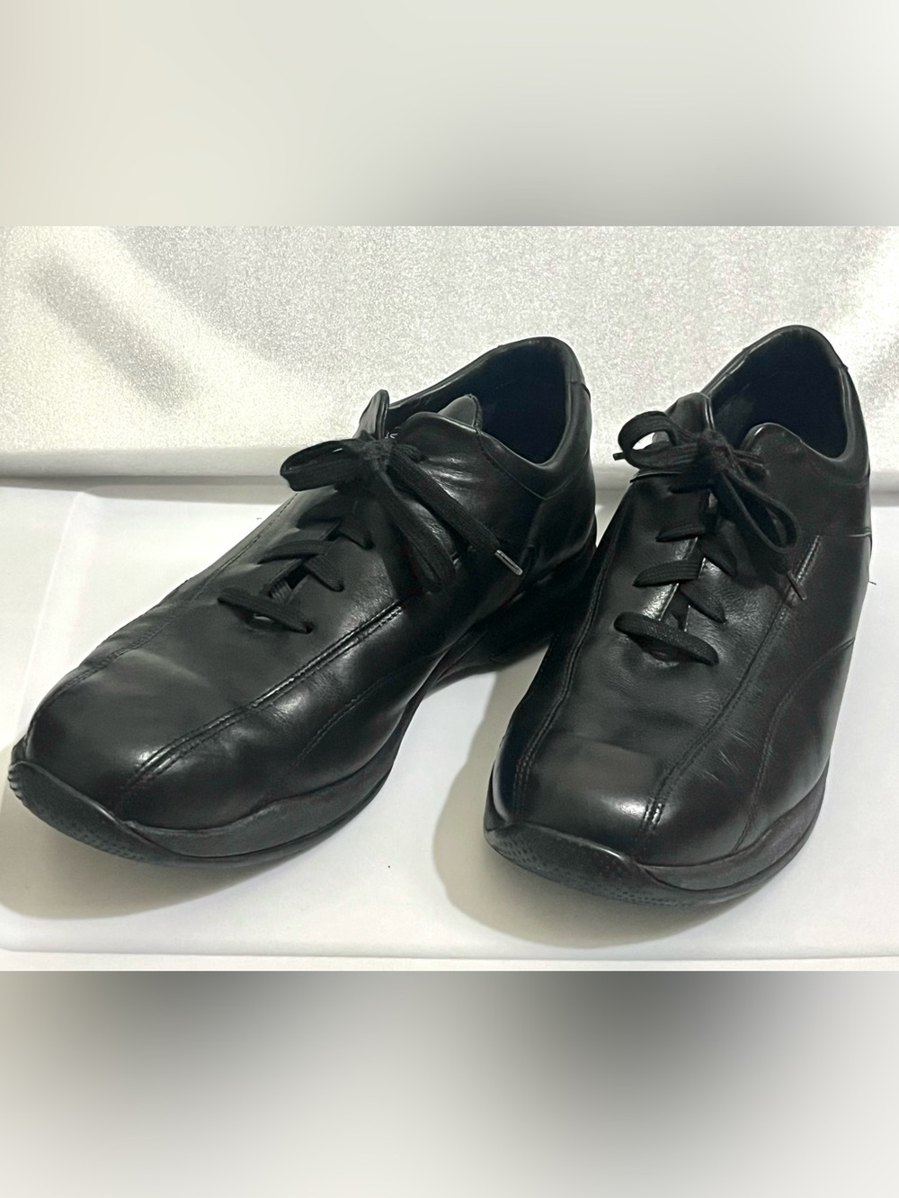 Mephisto Black Leather Bicycle Toe Laced Oxford size 12